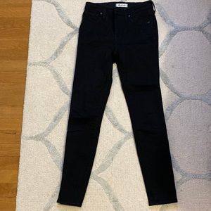 Madewell “9 inch skinny” jet black jeans - new condition